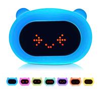 Kadoing® Despertador Infantil Oso - con Expresiones faciales y función táctil - Reloj con luz para niños - Luz Nocturna - Entrenador de sueño - Juguete Educativo - Reloj Infantil para Dormitorio