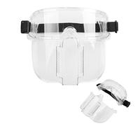 Kadryxon Máscara de protección facial completa para usuarios de gafas, máscara de protección facial transparente, gafas de protección de trabajo, gafas de seguridad HD duraderas, visera ajustable