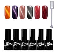 KADS 6pcs Esmaltes Ojo de Gato 3D Semipermanentes Multicolor Gel para Uñas Kit de Manicura Soak Off UV LED 10ML