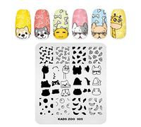 KADS Estampación de placas Animal Lindo Perro Manicura Plantilla Nail Art Image Stamp Nail Design Tools (ZO009)