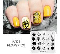 KADS Placa de estampado de uñas Flor Naturaleza Nail Art Plantilla de sello DIY Imagen Plantilla Manicura Placa de estampado Herramientas (FL035)