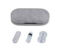 KADSXIYA 1 juego de lentes de contacto portátil, prevención de polvo, belleza, pupila, uso diario, estuche de contactos para el hogar y al aire libre (GY)