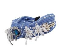 KADSXIYA Aro para el pelo con cristales florales y brillantes para mujer, con borlas y diamantes de imitación