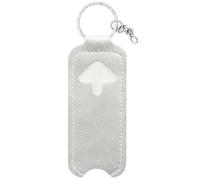 KADSXIYA Bolsa de almacenamiento para pintalabios, llavero para bálsamo labial, llavero para brillo de labios, Gris, As detailed description