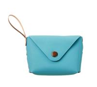 KADSXIYA Bolsa de cambio de monedas de piel sintética, mini monedero, monedero, pequeña bolsa de almacenamiento de regalo, Azul profundo