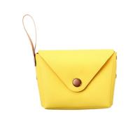 KADSXIYA Bolsa de cambio de monedas de piel sintética, mini monedero, monedero, pequeña bolsa de almacenamiento de regalo, Amarillo