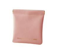 KADSXIYA Bolsa de cosméticos portátil de piel sintética para mujer, organizador de lápiz labial, bolsa de almacenamiento, Rosado