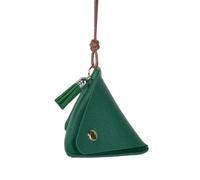 KADSXIYA Bolsa para llaves, bolsillo para monedas, portátil, de poliuretano, pequeña cartera para auriculares, Verde