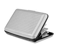 KADSXIYA Bolsillo de aluminio para tarjetas de crédito de identificación de negocios, monedero, cartera, organizador de tarjetas, plateado