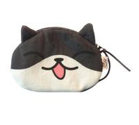 KADSXIYA Bonita cartera pequeña con cara de gato para auriculares, monedero con expresión interesante, Dos pasteles de gato