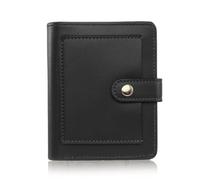 KADSXIYA Cartera corta para tarjetas de crédito para mujer, con cremallera, bolsillo para monedas, monedero plegable, Negro -