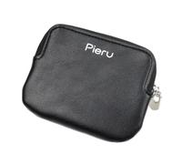 KADSXIYA Cartera de bolsillo de cuero para dinero en efectivo, organizador de tarjetas de crédito de color sólido, Negro -