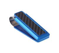 KADSXIYA Cartera de negocios para hombre, de acero inoxidable, fibra de carbono, con clip para dinero y tarjetas de crédito, Azul