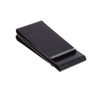 KADSXIYA Cartera delgada de acero inoxidable de doble cara con clip para dinero, tarjeta de crédito, soporte para identificación, Negro -