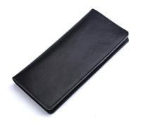KADSXIYA Cartera delgada de cuero para mujer, cartera larga de gran capacidad, Negro -