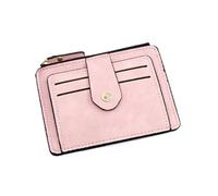 KADSXIYA Cartera delgada de piel sintética para hombre con compartimento para monedas y ranuras para tarjetas de crédito, Rosado