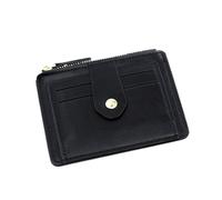 KADSXIYA Cartera delgada de piel sintética para hombre con compartimento para monedas y ranuras para tarjetas de crédito, Negro -