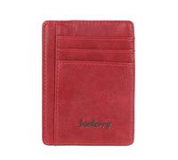 KADSXIYA Cartera delgada de piel sintética para tarjetas de crédito y identificación, monedero casual para dinero para hombres y mujeres, bolsa de moda, Rojo -