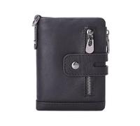 KADSXIYA Cartera delgada para hombre, monedero corto para proteger tu información, Negro -