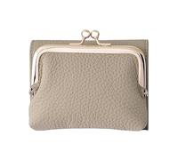 KADSXIYA Cartera delgada para mujer con ventana transparente y bolsillo para monedas, cartera de poliuretano, Gris