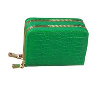KADSXIYA Cartera en relieve para hombres y mujeres de moda, práctico accesorio de monedero de poliuretano, Verde