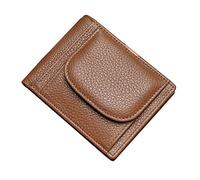 KADSXIYA Cartera fina de piel con bolsillo para monedas, tarjetero, para tarjetas de identificación, Marrón