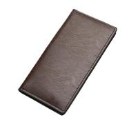 KADSXIYA Cartera larga compacta de poliuretano duradera, amplio espacio de almacenamiento para tarjetas y dinero en efectivo, Marrón oscuro