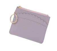 KADSXIYA Cartera moderna para tarjetas con múltiples ranuras para tarjetas y un bolsillo con cremallera para mujer, Púrpura