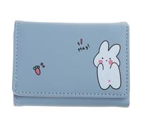 KADSXIYA Cartera pequeña para mujer con bonito estampado y bolsillos para monedas, monedero, tarjetero, Azul