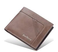 KADSXIYA Cartera plegable de piel sintética para hombre con múltiples bolsillos, organizador de tarjetas de identificación, Marrón