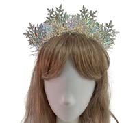 KADSXIYA Diadema con forma de copo de nieve para estudiantes que toman fotos para fiestas de Navidad