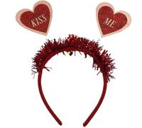 KADSXIYA Diadema con forma de corazón vintage con oropel para mujer, fiesta de San Valentín