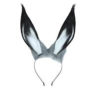 KADSXIYA Diadema de conejo realista Lolita, diadema larga con orejas de conejo