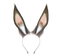 KADSXIYA Diadema de conejo realista Lolita, diadema larga con orejas de conejo