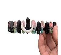 KADSXIYA Diadema de cuarzo de color para piedras crudas, estilo bohemio para adornos de cabeza