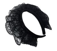KADSXIYA Diadema de encaje con volantes para cosplay, fiesta de Halloween, accesorios para el cabello
