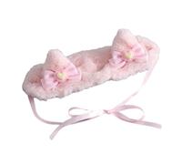 KADSXIYA Diadema de felpa con orejas de gato peludas para niñas, animeExpo con lazo