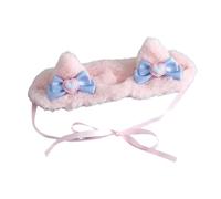 KADSXIYA Diadema de felpa con orejas de gato peludas para niñas, animeExpo con lazo