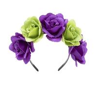 KADSXIYA Diadema de flores de rosas para boda, fiesta, tela floral, decoración elegante para el cabello