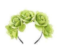 KADSXIYA Diadema de flores de rosas para boda, fiesta, tela floral, decoración elegante para el cabello
