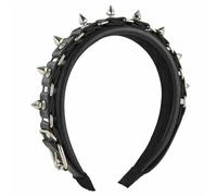 KADSXIYA Diadema de remache punk, diadema de rock, diadema para hombre, diadema con pinchos, tiaras góticas
