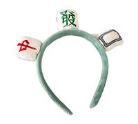KADSXIYA Diadema de spa de felpa Mahjong elástica para el cabello para maquillaje