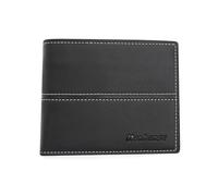 KADSXIYA Elegante cartera de poliuretano para hombre, plegable, de gran capacidad, delgada, Negro -