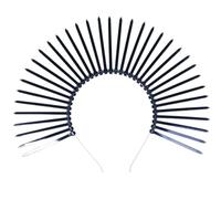 KADSXIYA Elegante diadema negra en forma de abanico para mujer, accesorio para el cabello para fiestas