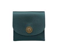 KADSXIYA Elegante funda de poliuretano para tarjetas, billetera corta y delgada, vintage, monedero para mujer, Verde