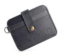 KADSXIYA Funda delgada de piel con tarjetero de crédito para mujeres y hombres, Retro meteorite blac