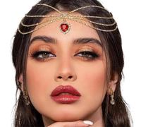 KADSXIYA Impresionante diadema de hada con forma de corazón y cuentas de cristal
