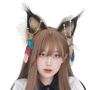KADSXIYA Lolita - Diadema con orejas de zorro para niña, diadema de animal, diadema con borlas
