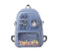 KADSXIYA Mochila de bolsillo transparente versátil, mochila de viaje, mochila escolar de moda, Azul, Single bag