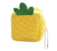 KADSXIYA Monedero con forma de fruta para mujer, bolsa pequeña para llaves, bolsa para auriculares, Piña